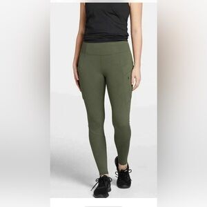 Calia Womens Power Sculpt cargo High Rise Body Smoothing Leggings green size Xl
